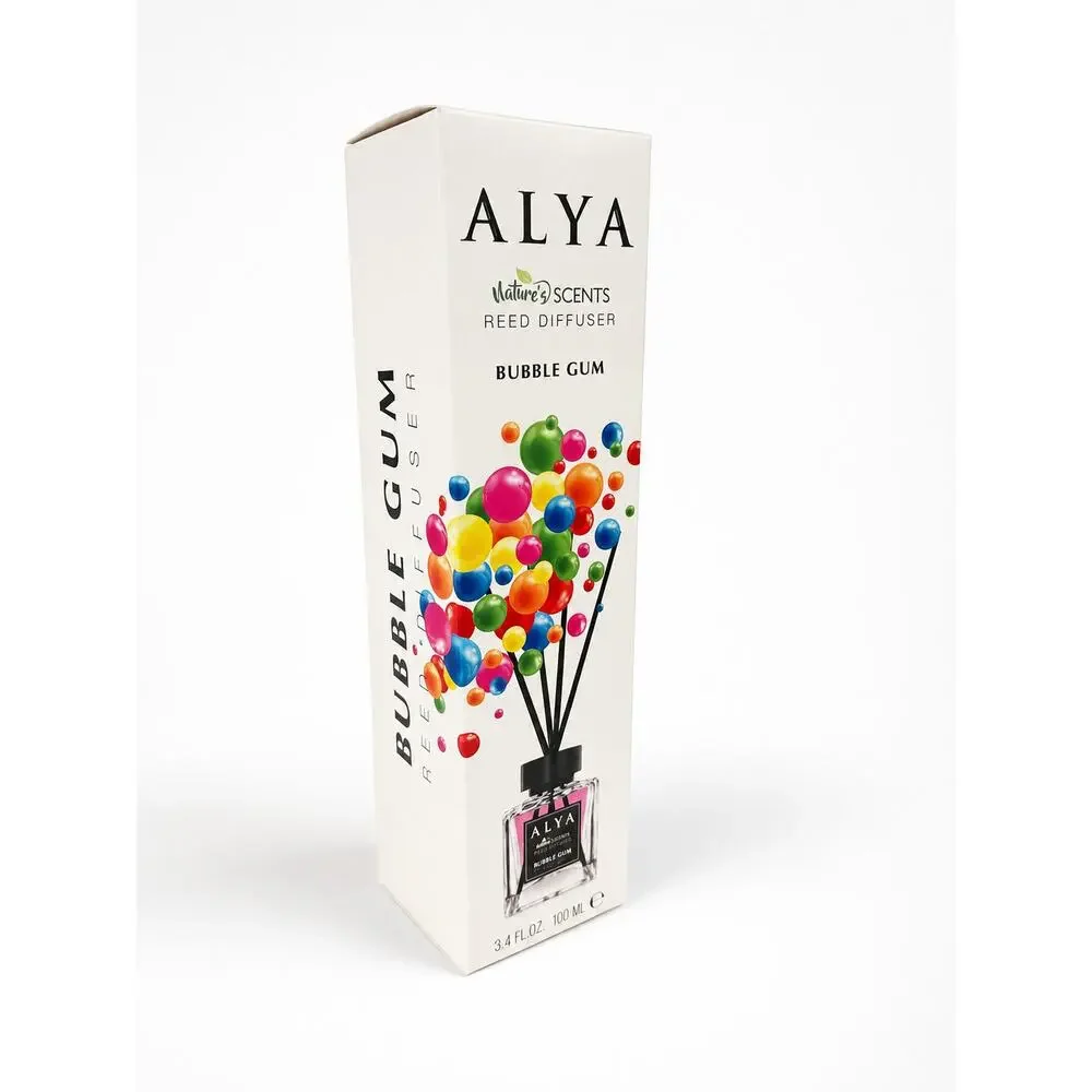 3.3oz ALYA Nature Scents Bubble Gum Reed Diffuser